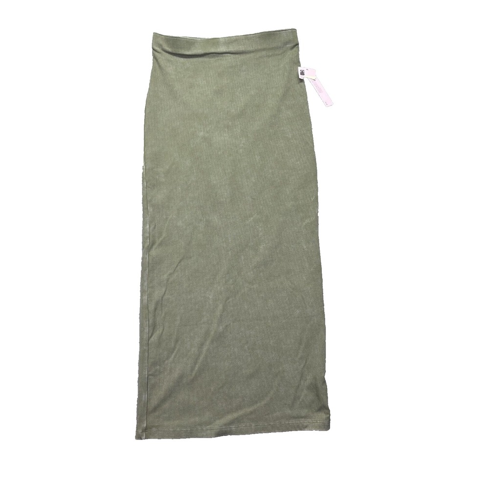 Wild Fable Women's Sz XS Corduroy Skirt Maxi‎ Green NWT Boho Cottagecore Comfy